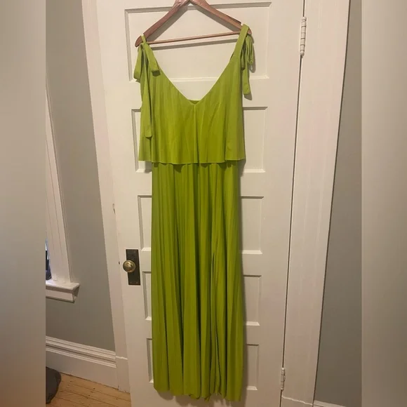 Green pleated crop maxi - Picture 6 of 10